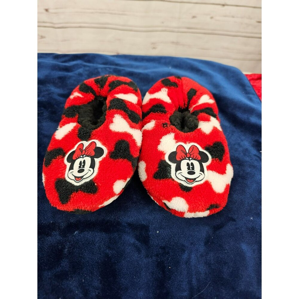 Minnie Mouse Slippers Slipper‎ Socks Toddler Fleece Girl Non Skid Disney 2T-3T